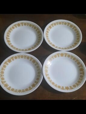 Corelle Butterfly Gold Salad Plates X 4